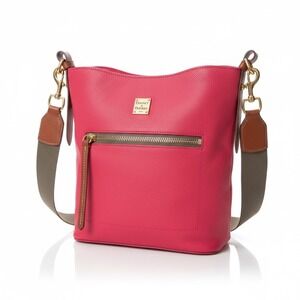 Dooney & Bourke Pebble Grain Small Kiley Crossbody Red Leather Bag
